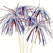 baratos 250º Aniversário dos EUA-Decorações patrióticas para festa de 4 de julho – 10/20/50 peças nas cores vermelha e branca. &amp;Decoração azul com tema de fogos de artifício para o Dia da Independência, Natal, Halloween e 250º