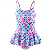 abordables Traje de baño de una pieza-Niños Chica Traje de baño Exterior Playa Graphic Vacaciones Tropical Moda Trajes de baño 4 años + Verano Azul Piscina Rosa