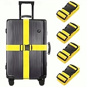 preiswerte Gepäck- und Reiseaufbewahrung-4PCS Luggage Straps, 200CM Adjustable Travel Bag Belts with Buckle, Secure Suitcases, Quick Luggage Identification, Multiple Colors, Travel Essential, Gift Idea