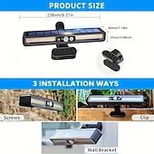 abordables Appliques d'extérieur-Lot de 2 appliques murales extérieures étanches, intelligentes et à détecteur de mouvement, avec 36 LED 5630 haute luminosité, 3 modes d'éclairage, lampes LED multifonctionnelles pour jardin, cour,