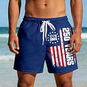  Per uomo 4 luglio, 250° anniversario degli Stati Uniti Bandiera degli Stati Uniti 1776 Costumi da bagno Pantaloncini da mare Pantaloncini da Surf Misura del girovita medio Patriotico Ferie Tasche