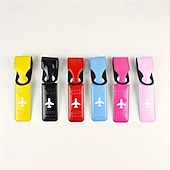 cheap Luggage &amp; Travel Storage-5PCS Waterproof Luggage Tags, Travel Suitcase ID Tags with Stylish Flat Pattern, Durable Bag Identifier for Quick Luggage Identification