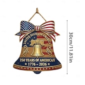 levne 250. výročí USA-Dřevěná cedule k 250. výročí Spojených států, vlastenecká dekorace na zavěšení dveří ke Dni nezávislosti, nástěnná plaketa s americkou vlajkou na farmě, dekorace na verandu domu ke Dni nezávislosti 4.