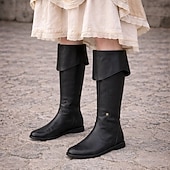 preiswerte Schuhe-Mittelalterlich Renaissance Steampunk Schuhe Stiefel Pirat Wikinger Keltischer Ritter Kostüm Damen Vikinger Seeräuber Halloween Karneval Leistung LARP Renaissance-Messe Erwachsene Schuhe