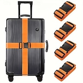 preiswerte Gepäck- und Reiseaufbewahrung-4PCS Luggage Straps, 200CM Adjustable Travel Bag Belts with Buckle, Secure Suitcases, Quick Luggage Identification, Multiple Colors, Travel Essential, Gift Idea