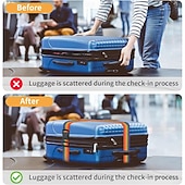 preiswerte Gepäck- und Reiseaufbewahrung-4PCS Luggage Straps, 200CM Adjustable Travel Bag Belts with Buckle, Secure Suitcases, Quick Luggage Identification, Multiple Colors, Travel Essential, Gift Idea