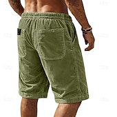 Χαμηλού Κόστους Casual σορτς-Ανδρικά Σορτσάκια Casual σορτς Κοτλέ Σορτς Τσέπη Ελαστική μέση Σκέτο Άνεση Αναπνέει Μήκος γόνατος ΕΞΩΤΕΡΙΚΟΥ ΧΩΡΟΥ Διακοπές Καθημερινά Ρούχα Μοντέρνα Κομψό στυλ street Θαλασσί Μαύρο Μικροελαστικό
