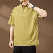  Homens Camisas Polo Polo Quarter Zip Casual Diário Quarter Zip Manga Curta Moda Básico Tecido Resfriamento Quarter Zip Verão Primavera Normal Preto Rosa Verde Camisas Polo