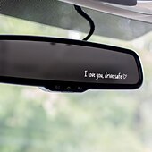 voordelige Muurstickers-10x rijd veilig, ik hou van je - achteruitkijkspiegelsticker, leuke autostickers voor vrouwen, autostickers voor vrouwen, achteruitkijkspiegelsticker, Valentijnsdagcadeaus voor haar, hem
