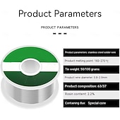 זול כלי יד-3 יחידות חוטי הלחמה מצית נירוסטה מאלומיניום, חוטי הלחמה פח נירוסטה, חוטי הלחמה ליבת רוזין עופרת בדיל, חוט הלחמה להמסה נמוכה בחוזק גבוה, להלחמה חשמלית
