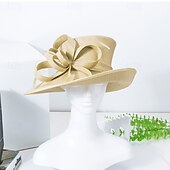 levne party klobouky-Klobouky Polyester Svatební Narozeniny Elegantní Vinobraní Roztomilý S Rukáv Přílba Pokrývky Hlavy