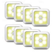 economico Luci notturne con sensore-8 luci notturne intelligenti con sensore di movimento, 6 LED, clip magnetica, nessun cablaggio necessario, lampade a LED in ABS per uso interno – camera da letto, corridoio, scale, ingresso, armadio,