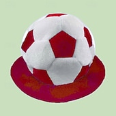 voordelige Wereld Voetbalwedstrijd 2026-Pluche voetbalmuts voor fans van het WK voetbal, grappige voetbalpet, fanaccessoires voor wedstrijddagen en sportfeestjes, aanmoedigingsrekwisieten voor in het stadion.