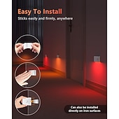 cheap Sensor Night Lights-2/4 Packs Stair Lights Indoor, RGB &amp; Warm White Motion Sensor Night Light, Color Changing Motion Sensor Light Indoor, Rechargeable Night Light for Stair,Hallway, Bathroom, Cabinet, Closet, Kitchen