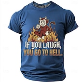  Voor heren Grappig jargon T-shirt Korte mouw T-shirt 3D-afdrukken Strakke ronde hals Overhemd Modieus Dagelijks Dagelijks Straat Rood Zomer Lente Kleding S M L XL XXL XXXL