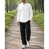 economico Tute da ginnastica-Per uomo Tuta da Ginnastica Tuta da Jogging Tute da allenamento Coulisse 2 Pezzi Tinta unita Set di Abbigliamento Sportivo Estate Primavera Nero con Bianco Cáqui Escuro Allenamento in Palestra