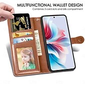 cheap 2026 Samsung Galaxy S26 Series-Phone Case For Samsung Galaxy S26 S26 Plus S26 Ultra Wallet Case Flip Cover with Wrist Strap Kickstand Retro TPU PU Leather