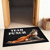 economico Zerbini-zerbino divertente con scimmietta, lavabile e antiscivolo, perfetto per la porta d'ingresso, con simpatica scimmietta, ideale per interni ed esterni, perfetto come tappeto di benvenuto o per la