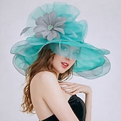 preiswerte Fascinators &amp; Hüte-Derby Hut Kirchenhut Kentucky Derby Hut Dame Edelfrau Kostüm Damen Derby Ascot Pferderennfestival Erwachsene Hut Frühling &amp; Sommer