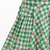 tanie Sukienki-Lata 50. Retro / vintage Do kolan Sukienka Rockabilly Rozkloszowana sukienka Bez rękawów Strój na bal maskowy Dla dziewczynek Halloween Karnawał Bal maskowy Studniówka Wieczorna impreza Przyjęcie