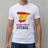 זול חולצות כדורגל-משחק כדורגל עולמי 2026 תלבושות לבוש ספורט טי גרפי כדורגל אוהד כדורגל ספרדי פטריוטי חולצת טי ל יוניסקס מבוגרים הדפסת תלת מימד עבור לבוש יומיומי