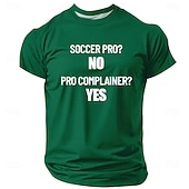 Недорогие Men's Funny T shirts-2026 World Soccer Cup Men's SOCCER PRO NO PRO COMPLAINER YES Funny Sarcastic Sports Fan Royal Blue T Shirt Graphic Short Sleeve Crew Neck Game Day Gift Designer Clothing Apparel S M L XL XXL XXXL