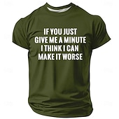 economico T-shirt di Umorismo Sarcastico-Maglietta da uomo divertente e sarcastica con la scritta "Se mi dai solo un minuto penso di poter peggiorare le cose", blu navy, con grafica e slogan umoristico, ideale come regalo, taglie S-5XL.