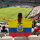 economico Costumi da fan-Partita mondiale di calcio 2026 Mantello Costume Bandiera Ventilatori Adulti Unisex Feste Partita di calcio Evento di calcio Vestirsi