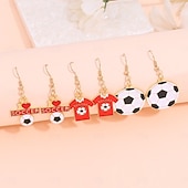  Partido Mundial de Fútbol 2026 Pendientes Fútbol Futbol Uso Diario Adulto Unisexo Casual Exterior Discoteca Disfrazarse