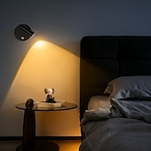 billige Puck lys-Trådløs LED-spotlight med berøringssensor, LED-vegglampe med USB-ladbar funksjon for belysning på soverommet i korridoren og galleriet.