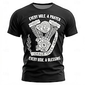  Men's Cross Christian Bikers T Shirt Short Sleeve T shirt 3D Print Crew Neck Shirt Religious Patriotic Casual Daily Party Black 4 Black 1 Black 3 Summer Spring Clothing Apparel S M L XL XXL XXXL