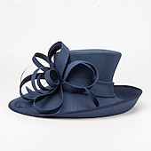 levne party klobouky-Klobouky Polyester Svatební Narozeniny Elegantní Vinobraní Roztomilý S Rukáv Přílba Pokrývky Hlavy