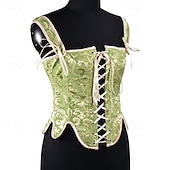 cheap Tops-Medieval Renaissance Cottagecore Corset Bodice Viking Peasant Lace up Fancy Dress Women's Celtic Fantasy Halloween Carnival Performance LARP Ren Faire Adults' Corset