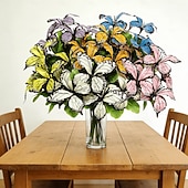 levne Umělé květiny-6 svazků motýlích květin s různými barvami, venkovní simulace plastových dekorativních květin, limitovaná edice motýlích kyticí pro domov, hotel, kancelář, svatbu, večírek, zahradu, verandu, chatu,