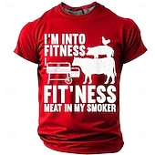  Hombre Argot divertido Camiseta Manga Corta Camiseta Impresión 3D Cuello Barco Camisa Moda Diario Diario Calle Brezo de pomelo Rojo Verano Primavera Ropa S M L XL XXL XXXL