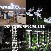 olcso Napelemes-100 m-es kültéri napelemes fényfüzér, 1000 LED, IP65 vízálló, 31 V-os napelem &amp;USB-ről tölthető, 8 funkciós távirányítóval, dekoratív LED-es lámpák kertbe, teraszra, medencébe, esküvőre, partira