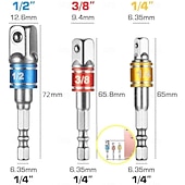 お買い得  ドリルビットセット-フレキシブルドリルビット延長セットには、105°直角ドリル、曲げ可能なドリル延長、1/4 3/8 1/2インチユニバーサルソケットアダプターセット3個、ドリルビットホルダー3個、ドライバービットキットが含まれています。