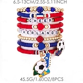 billiga Tillbehör &amp; Hattar-Världsfotbollsmatch 2026 armband Fotbollsmamma Fläkt Cosplay Vuxna Dam Maskerad Fest Fotbollsmatch Fotbollsevenemang Klä ut