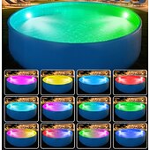 Χαμηλού Κόστους Υποβρύχια Φώτα-LED φώτα πισίνας με έλεγχο εφαρμογής, 20w dimmable υποβρύχιο υποβρύχιο φως με μαγνήτες, IP68 αδιάβροχα φώτα πισίνας 12v με αλλαγή χρώματος με χρονοδιακόπτη για υπέργεια πισίνα