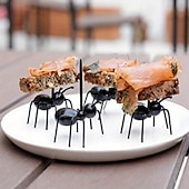 billiga Event &amp; Party Supplies-60 st myrdesignade fruktgafflar, återanvändbara fruktplockare djurförrättsgafflar för mellanmål tårta dessert för kök halloween födelsedagsfesttillbehör