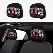 abordables 250º Aniversario-Funda para reposacabezas de coche conmemorativa del 250 aniversario, 2 unidades, conmemorativa de la Independencia de Estados Unidos (1776-2026), soporte espinal resistente para conducción de larga distancia, ajuste universal para coches, camiones y SUV.