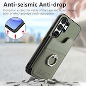 billiga 2026 Samsung Galaxy S26 Serien-telefon fodral Till Samsung Galaxy S26 S26 Plus S26 Ultra Skal med stativ Ringhållare Ringspänne Kontor / företag TPU PU läder