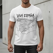 economico Magliette da calcio-Partita mondiale di calcio 2026 Abiti Maglietta grafica Football americano Tifoso di calcio spagnolo Patriotico Corte per Unisex Adulti Stampa 3D  per Sport all'Aperto