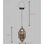 abordables Éclairages pour allées-Lanterne suspendue d'extérieur à projection solaire baroque en métal creux, étanche, avec éclairage LED pour jardin, cour, allée, pelouse, terrasse, fête, vacances, ambiance chaleureuse, violet