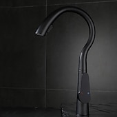 זול ברזים למטבח-ברז כיור מטבח עם מרסס נשלף, ברז מטבח מסחרי בעל ידית אחת בקשת גבוהה