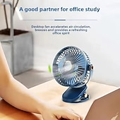 tanie Wentylatory na klipsy-Wentylator 4 w 1 z klipsem i lampką nocną LED, przenośny, biurkowy &amp;Wentylator ścienny, wentylator osobisty z długą żywotnością baterii i 5 prędkościami, cichy, mały wentylator chłodzący do łóżka w