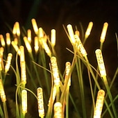 abordables Luces de camino y linternas-2 luces solares de exterior con forma de estaca de burbujas de 10 cabezas, impermeables, con LED oscilantes para jardín, patio, césped, camino, villa, fiesta, cumpleaños, vacaciones e iluminación de