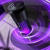 halpa Bug zapper-Hyttyssammutin ulkokäyttöön, hyttyssammutin ulkokäyttöön ja sisäkäyttöön LED-valolla, ladattava hyttyssammutin kärpästen tappaja, lentävien hyönteisten salamurtaja ulkokäyttöön, ulkopinta abs-muovista