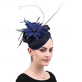 abordables Fascinadores-Fascinators Lino Boda Cumpleaños Elegante Vintage Estilo lindo Con Pluma Celada Sombreros