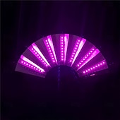 olcso Dekoratív fények-10 hüvelykes világító ventilátor, világító és színes, összecsukható ventilátor, bár, trambulin, éjszakai klub, parti, színpad, hangulatkellékek, kis éjszakai fények, dekoratív lámpák 1 db